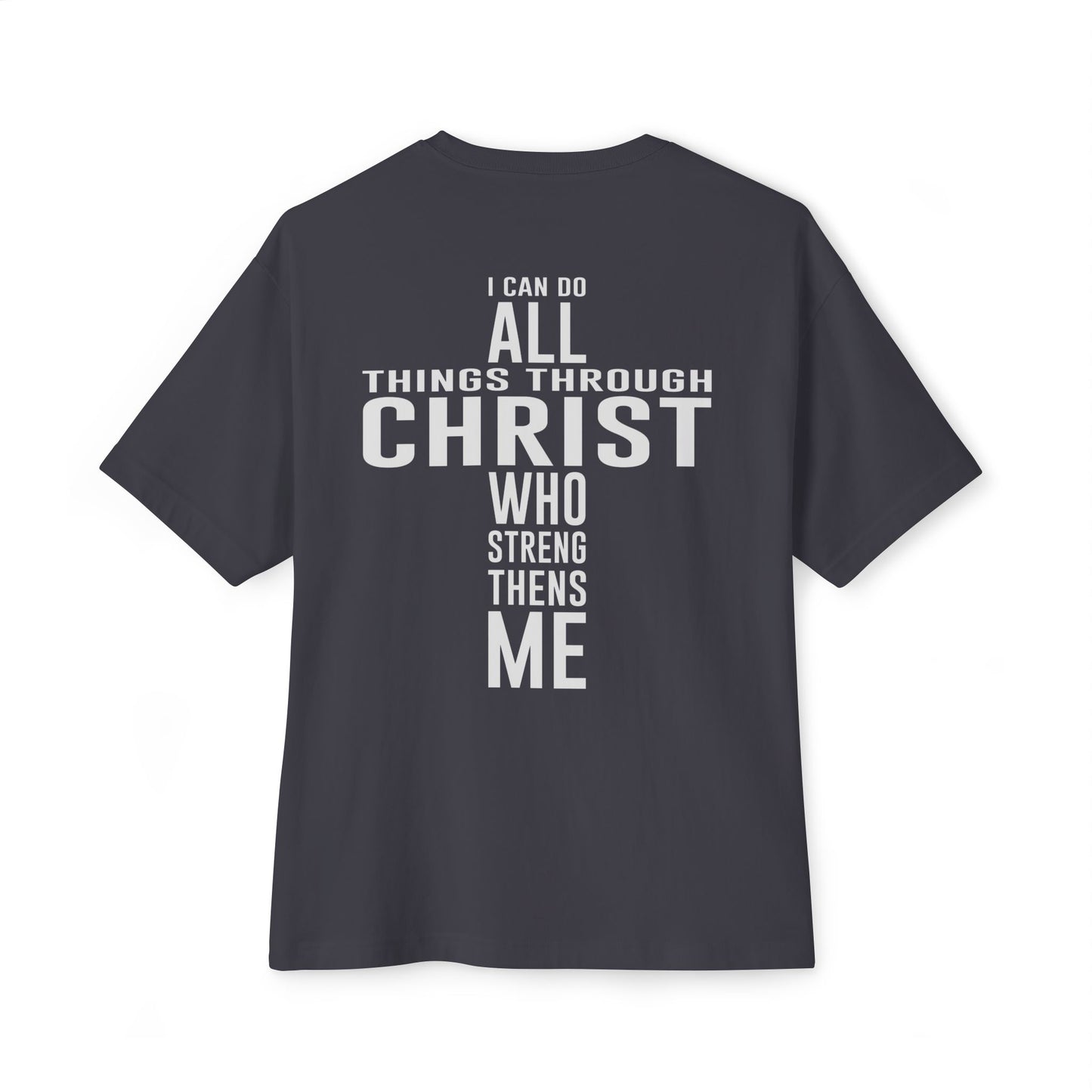 Faith-Inspired Unisex Oversized T-Shirt - I can do all things in Christ
