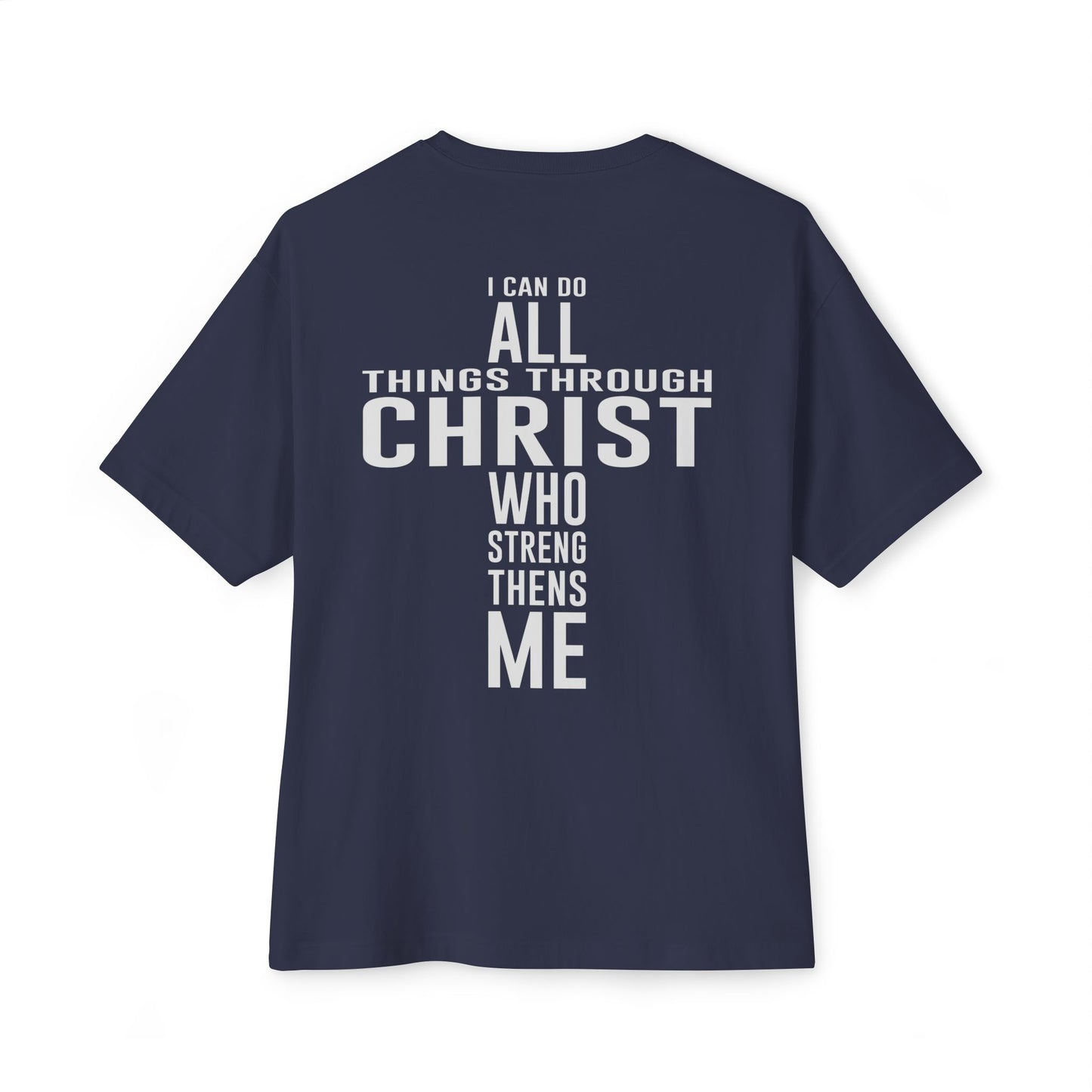 Faith-Inspired Unisex Oversized T-Shirt - I can do all things in Christ