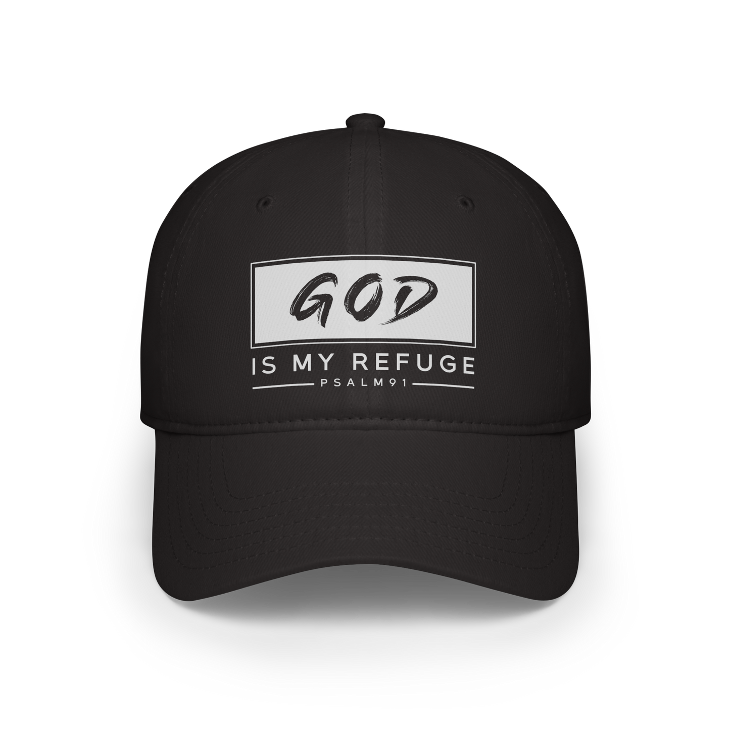 God is My Refuge - Baseball Cap | Faith-Based Hat