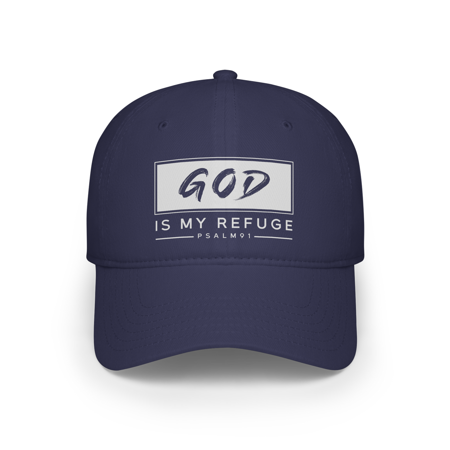 God is My Refuge - Baseball Cap | Faith-Based Hat