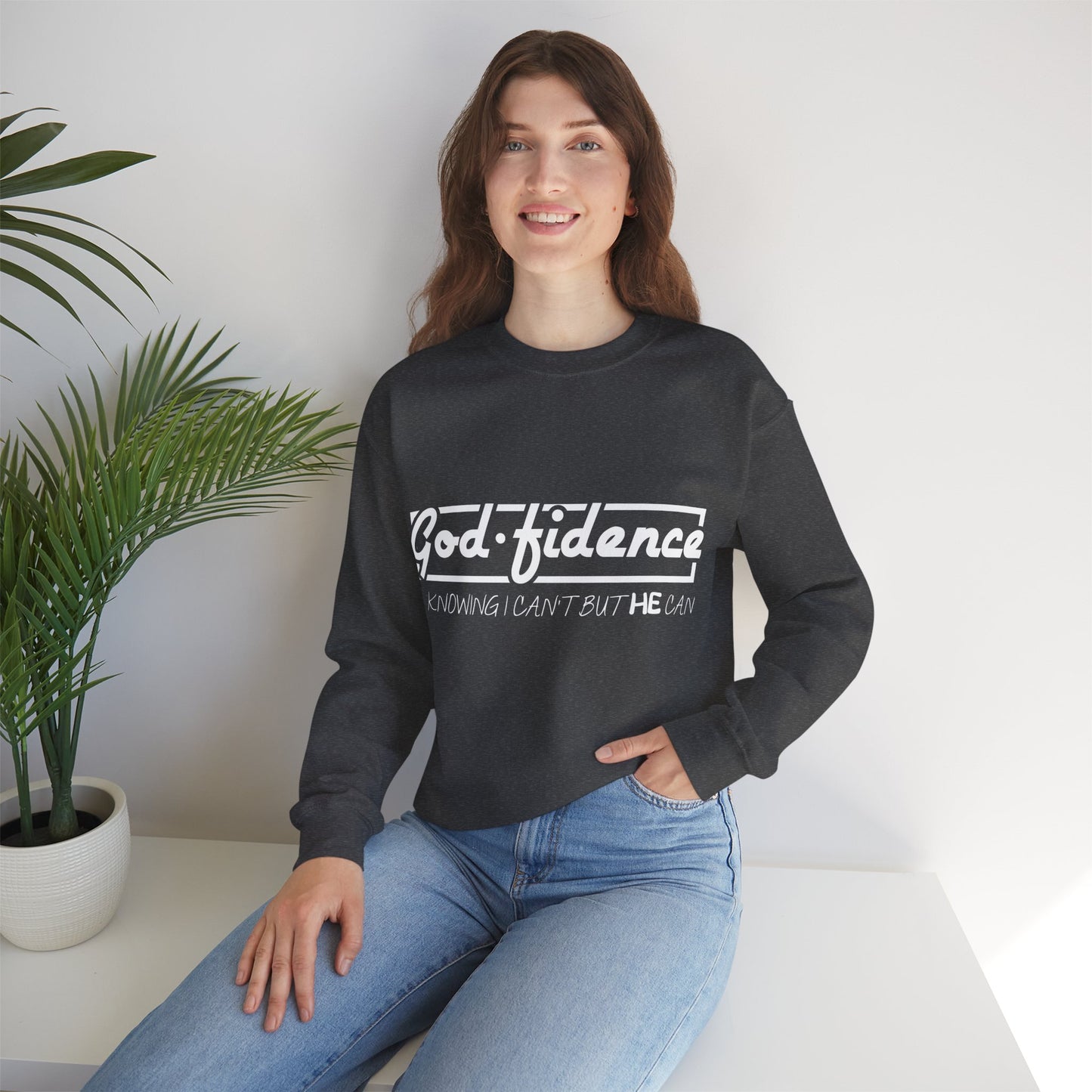Confidence - God.fidence Unisex Crewneck Sweatshirt