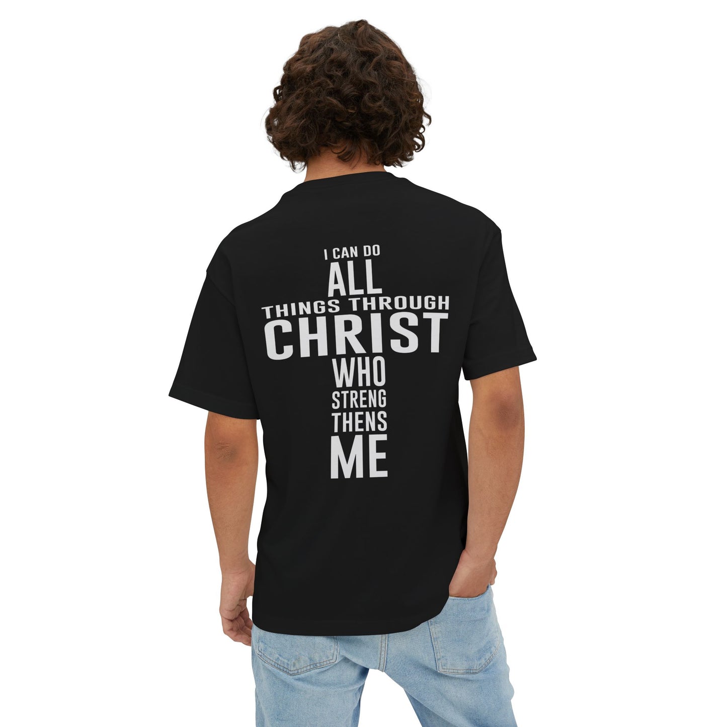 Faith-Inspired Unisex Oversized T-Shirt - I can do all things in Christ