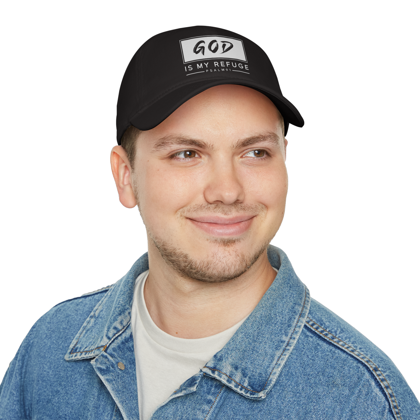 God is My Refuge - Baseball Cap | Faith-Based Hat