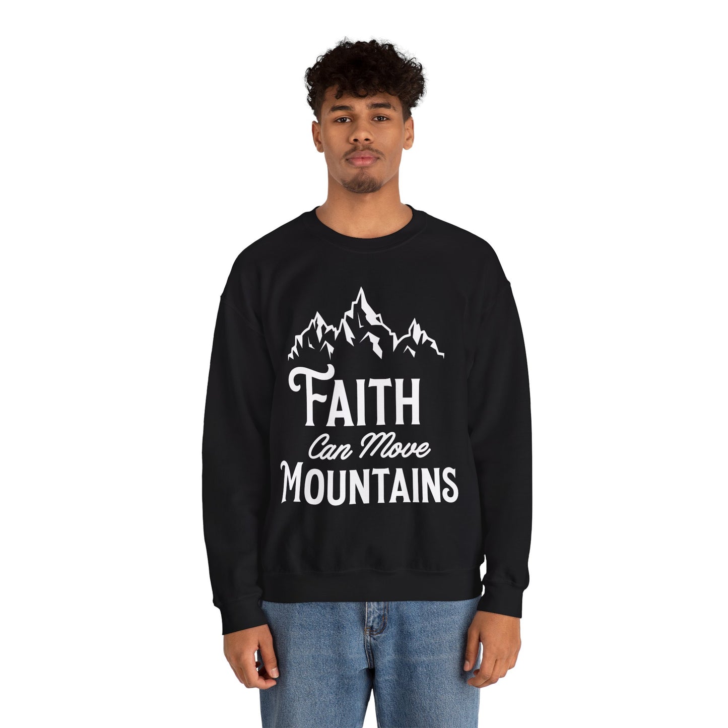 Unisex Heavy Blend™ Crewneck Sweatshirt - Faith can move mountain