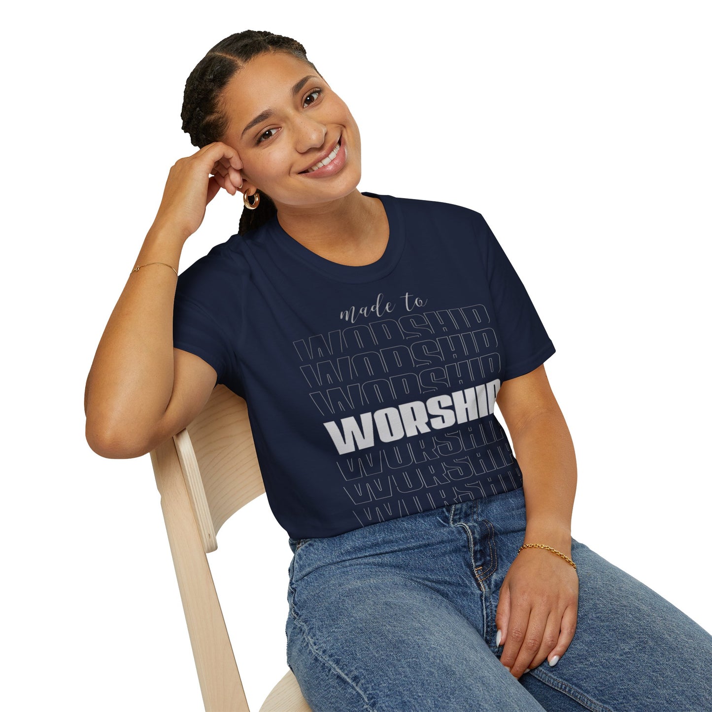 T-Shirt „Zur Anbetung gemacht“ für Unisex