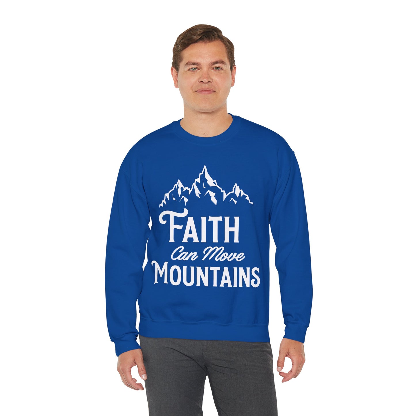 Unisex Heavy Blend™ Crewneck Sweatshirt - Faith can move mountain