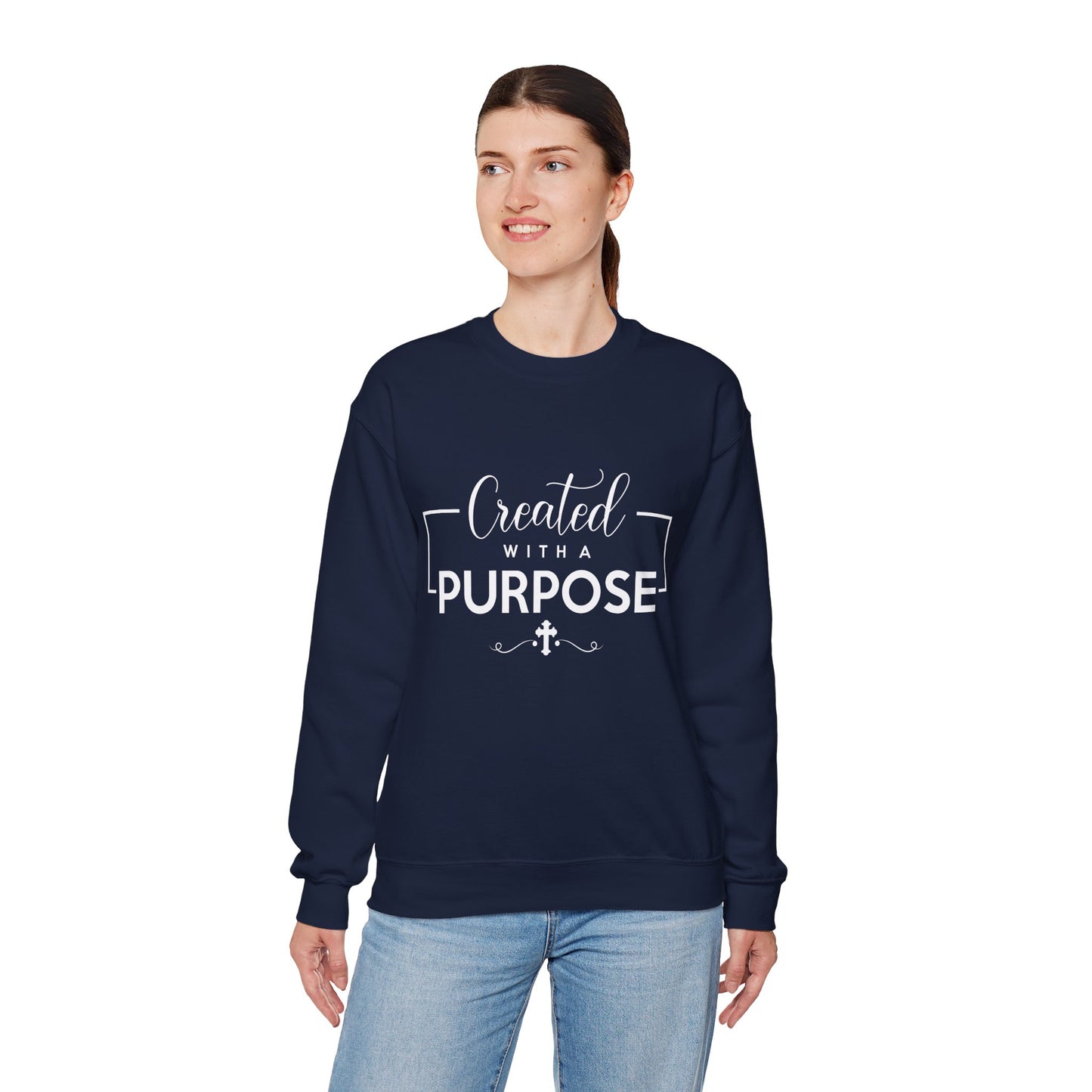Unisex 'Created with a Purpose' Crewneck Sweatshirt