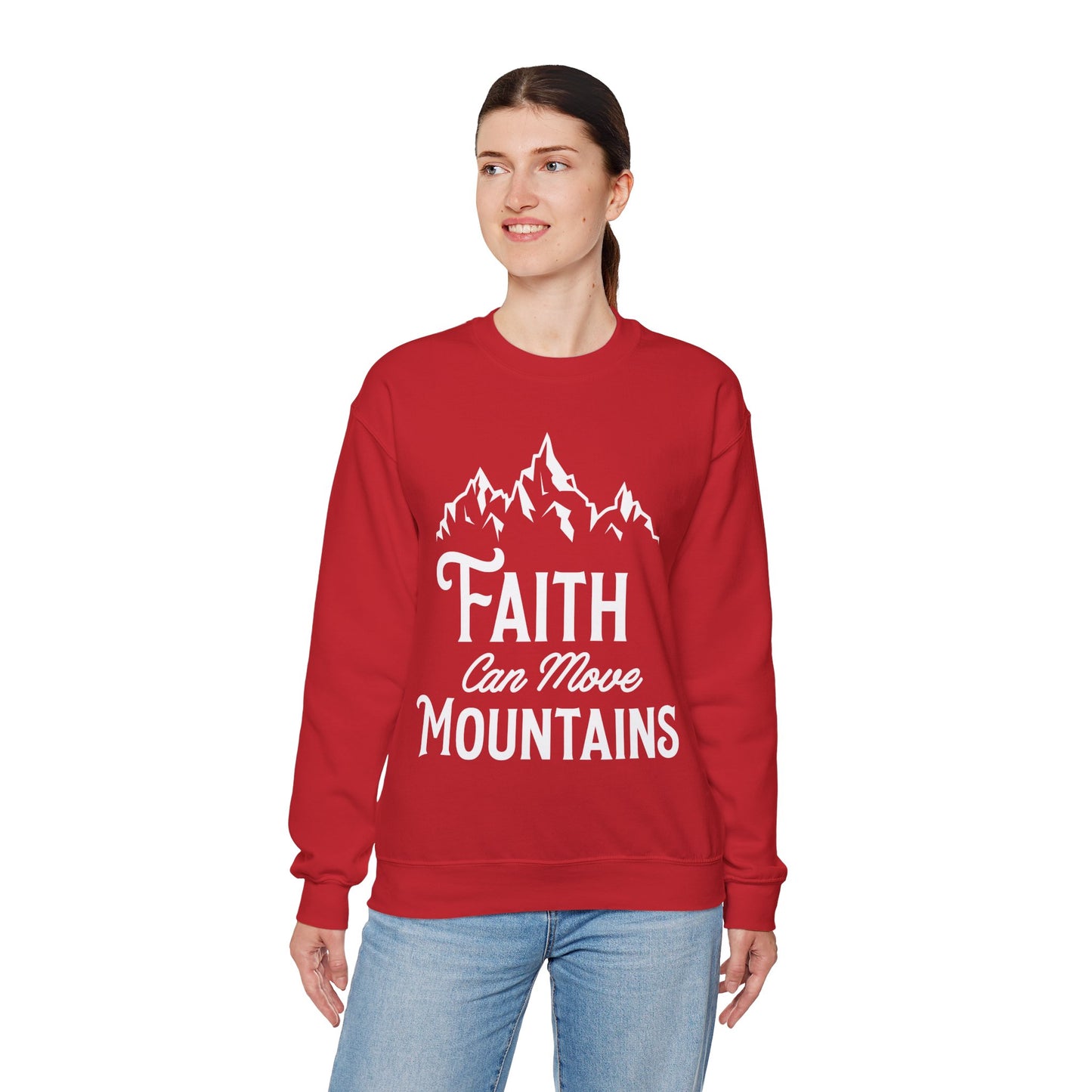 Unisex Heavy Blend™ Crewneck Sweatshirt - Faith can move mountain