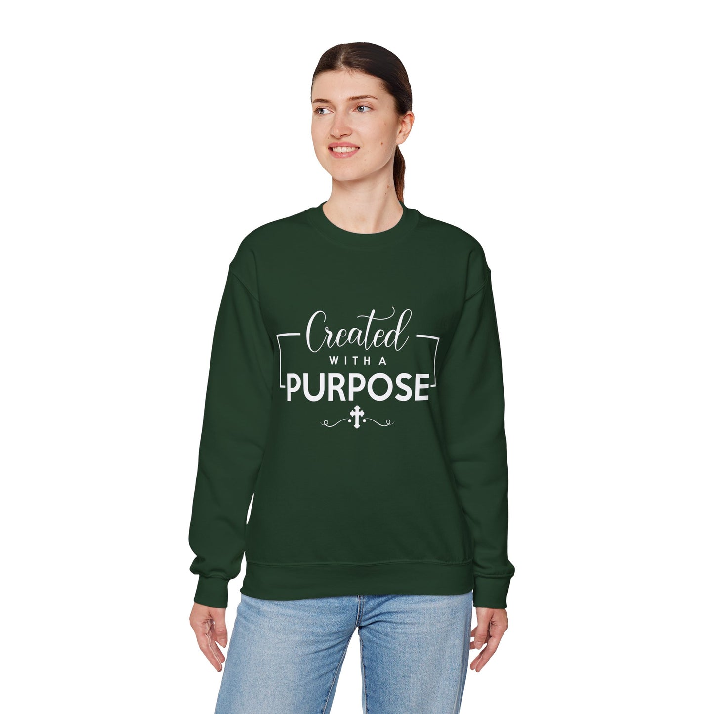 Unisex 'Created with a Purpose' Crewneck Sweatshirt