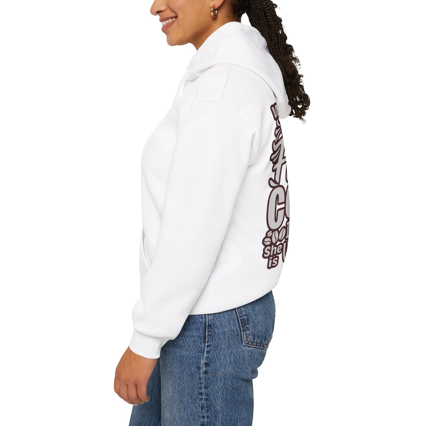 Hooded Sweatshirt - 'Jesus in her heart-Coffee in her hand'