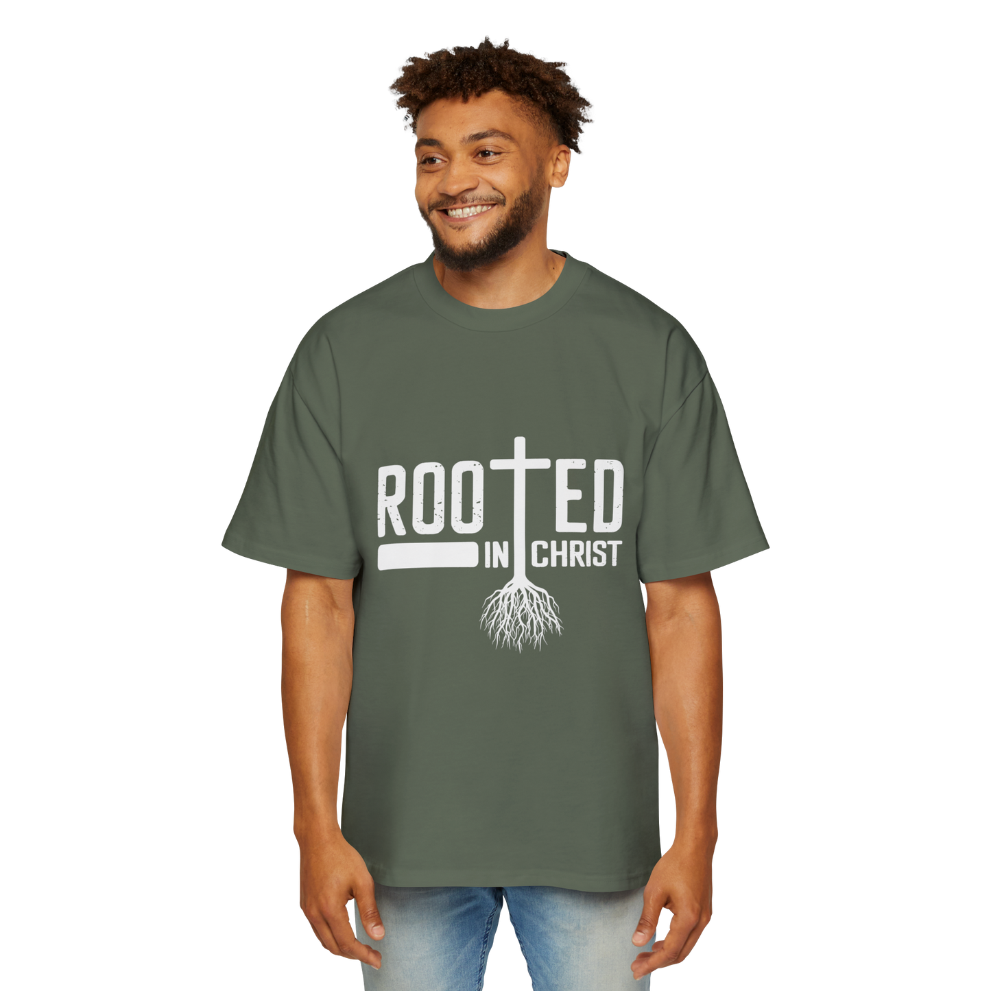 Oversized Tee - Rooted in Christ