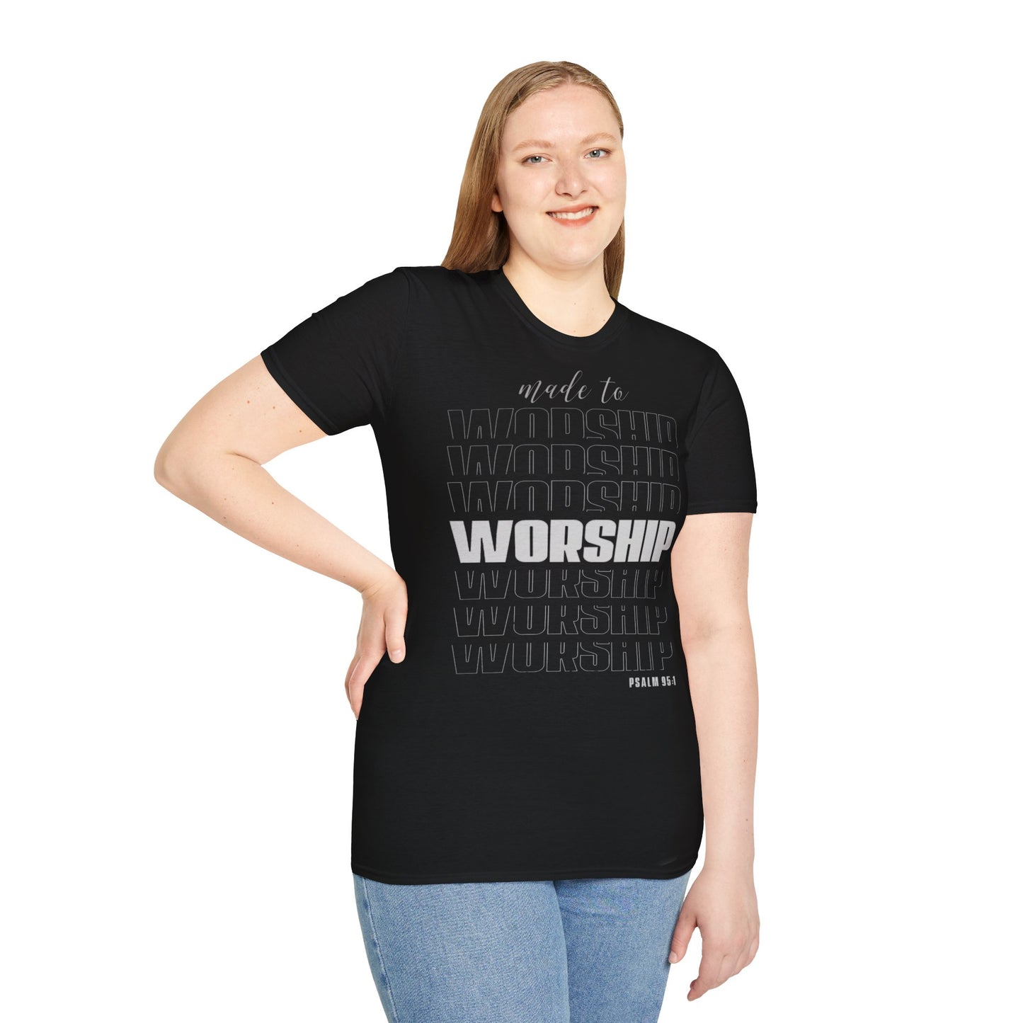T-Shirt „Zur Anbetung gemacht“ für Unisex