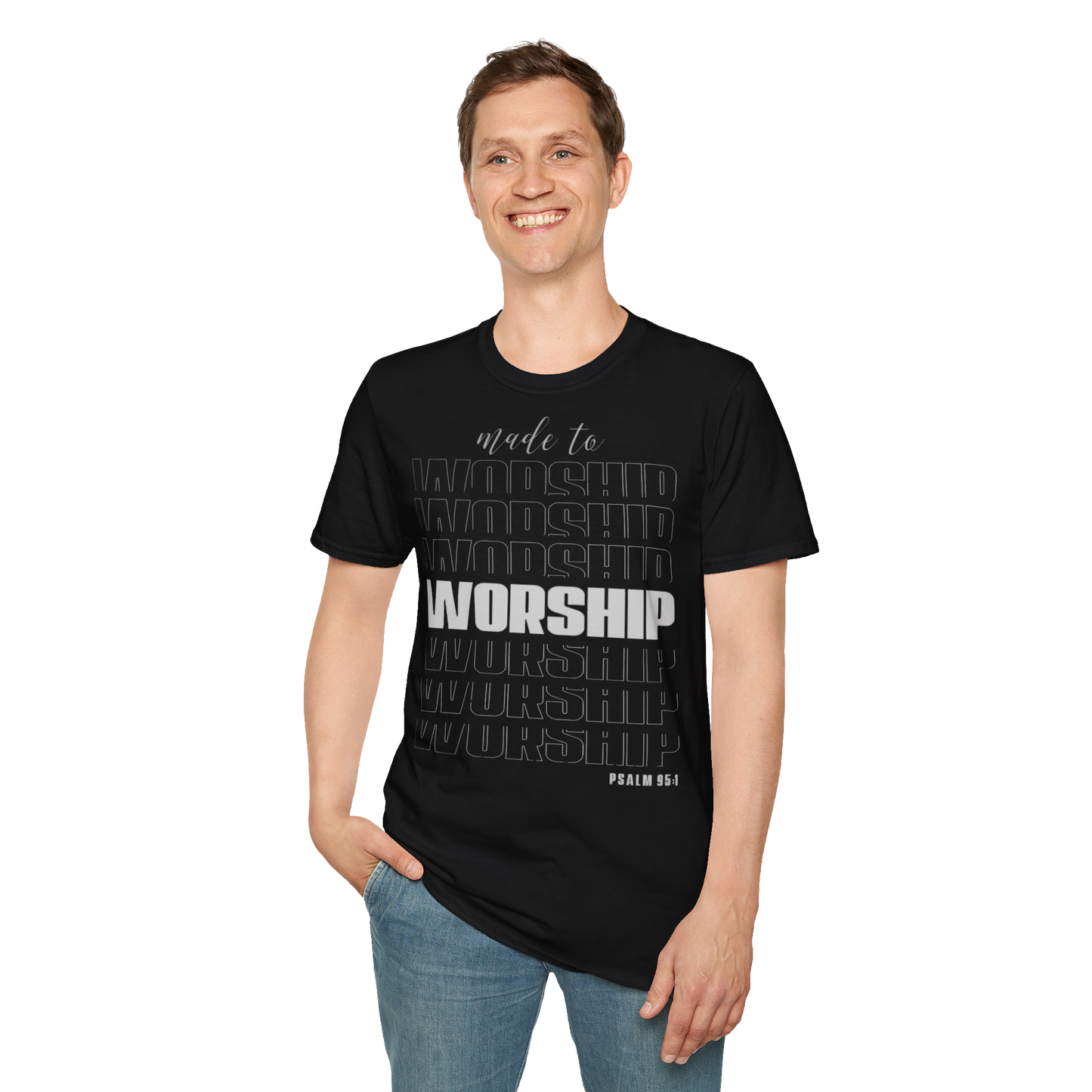 T-Shirt „Zur Anbetung gemacht“ für Unisex