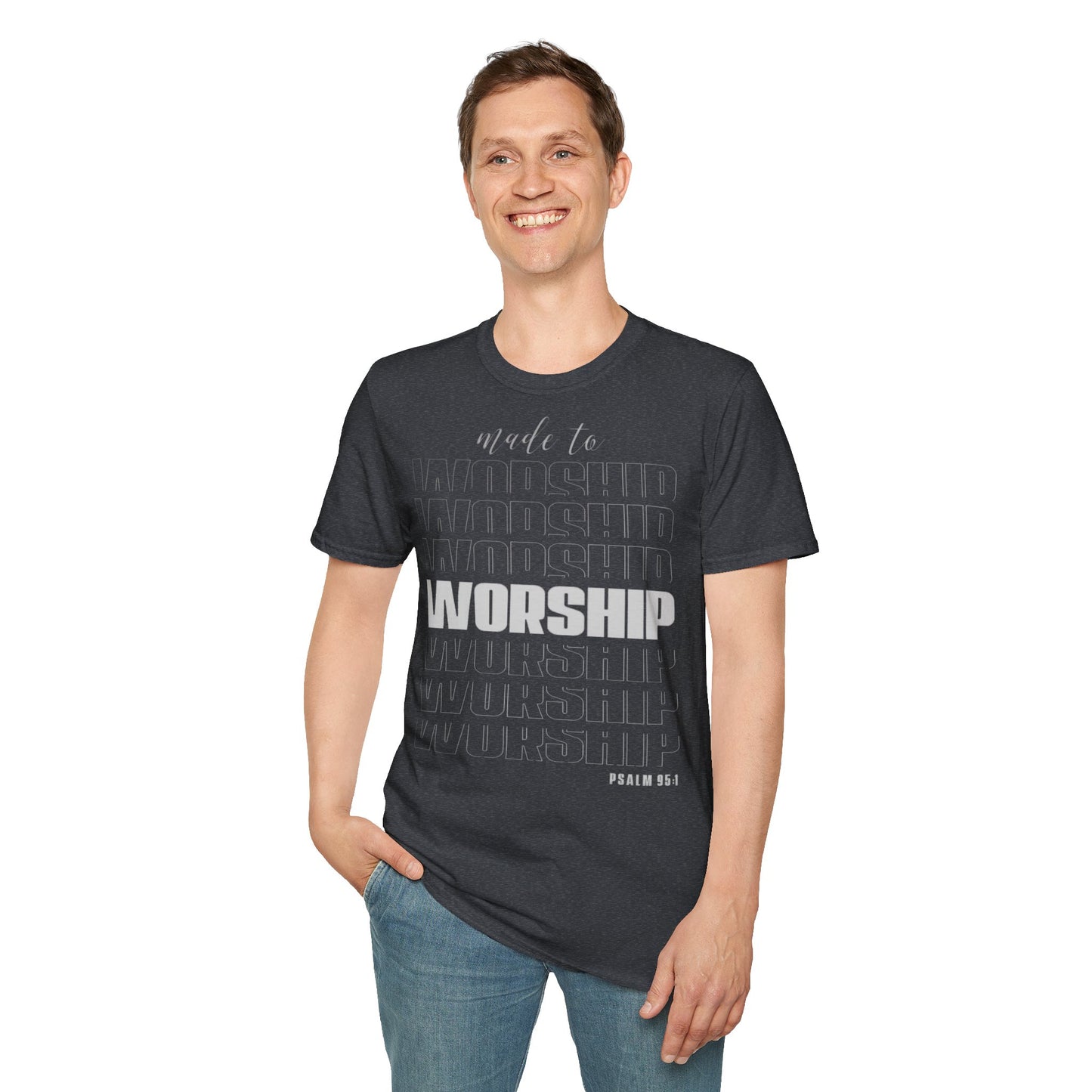 T-Shirt „Zur Anbetung gemacht“ für Unisex