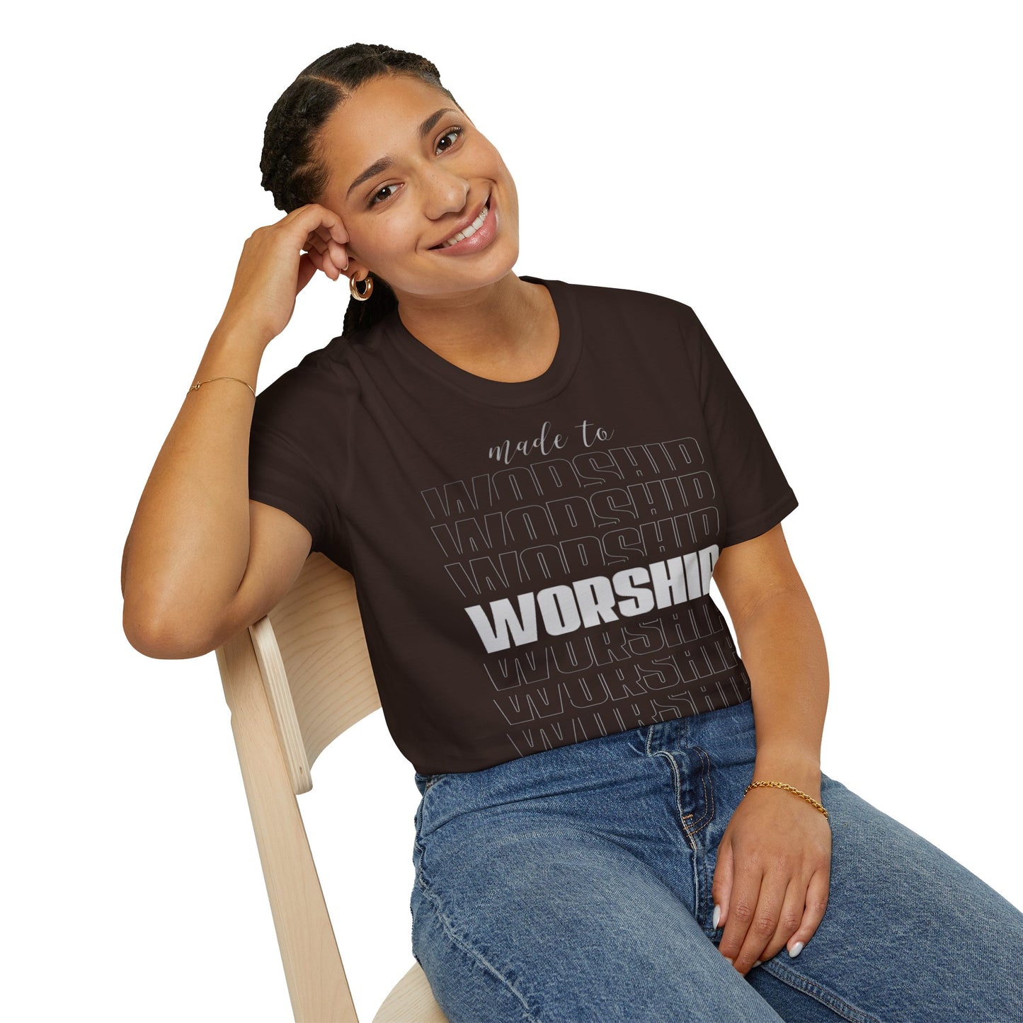 T-Shirt „Zur Anbetung gemacht“ für Unisex