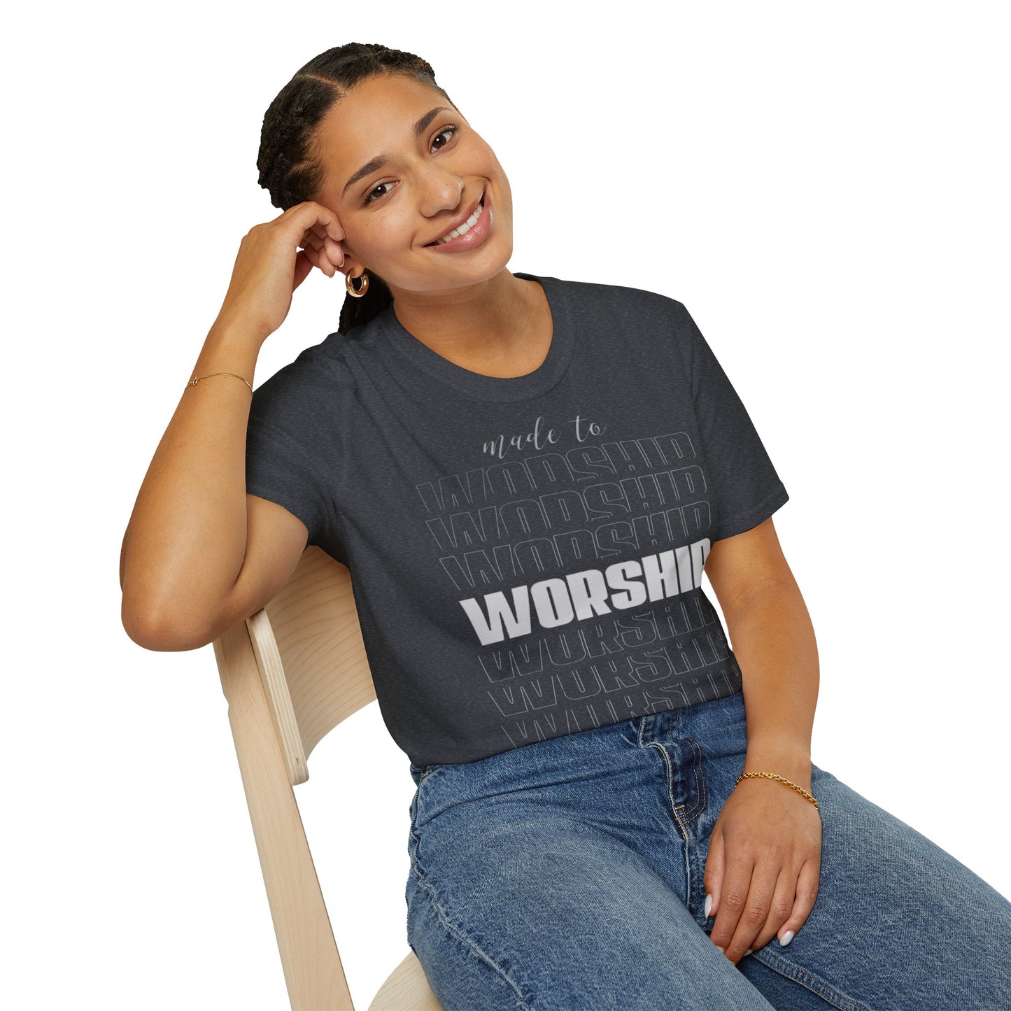 T-Shirt „Zur Anbetung gemacht“ für Unisex