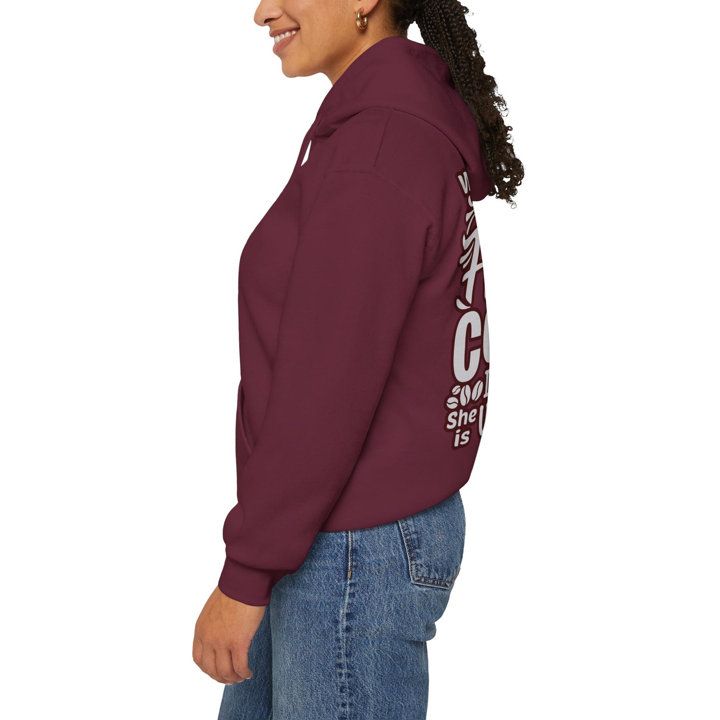 Hooded Sweatshirt - 'Jesus in her heart-Coffee in her hand'