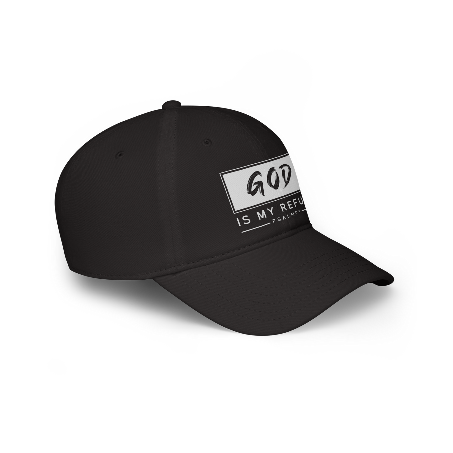 God is My Refuge - Baseball Cap | Faith-Based Hat