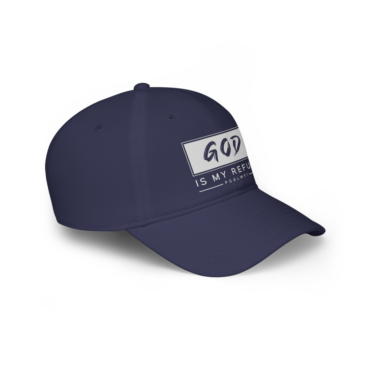 God is My Refuge - Baseball Cap | Faith-Based Hat