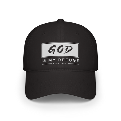 God is My Refuge - Baseball Cap | Faith-Based Hat