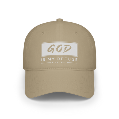 God is My Refuge - Baseball Cap | Faith-Based Hat