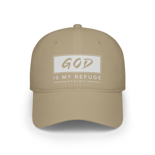 God is My Refuge - Baseball Cap | Faith-Based Hat