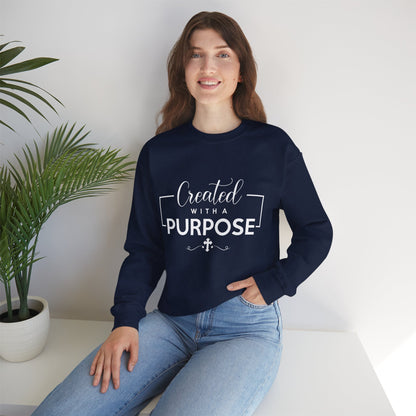 Unisex 'Created with a Purpose' Crewneck Sweatshirt