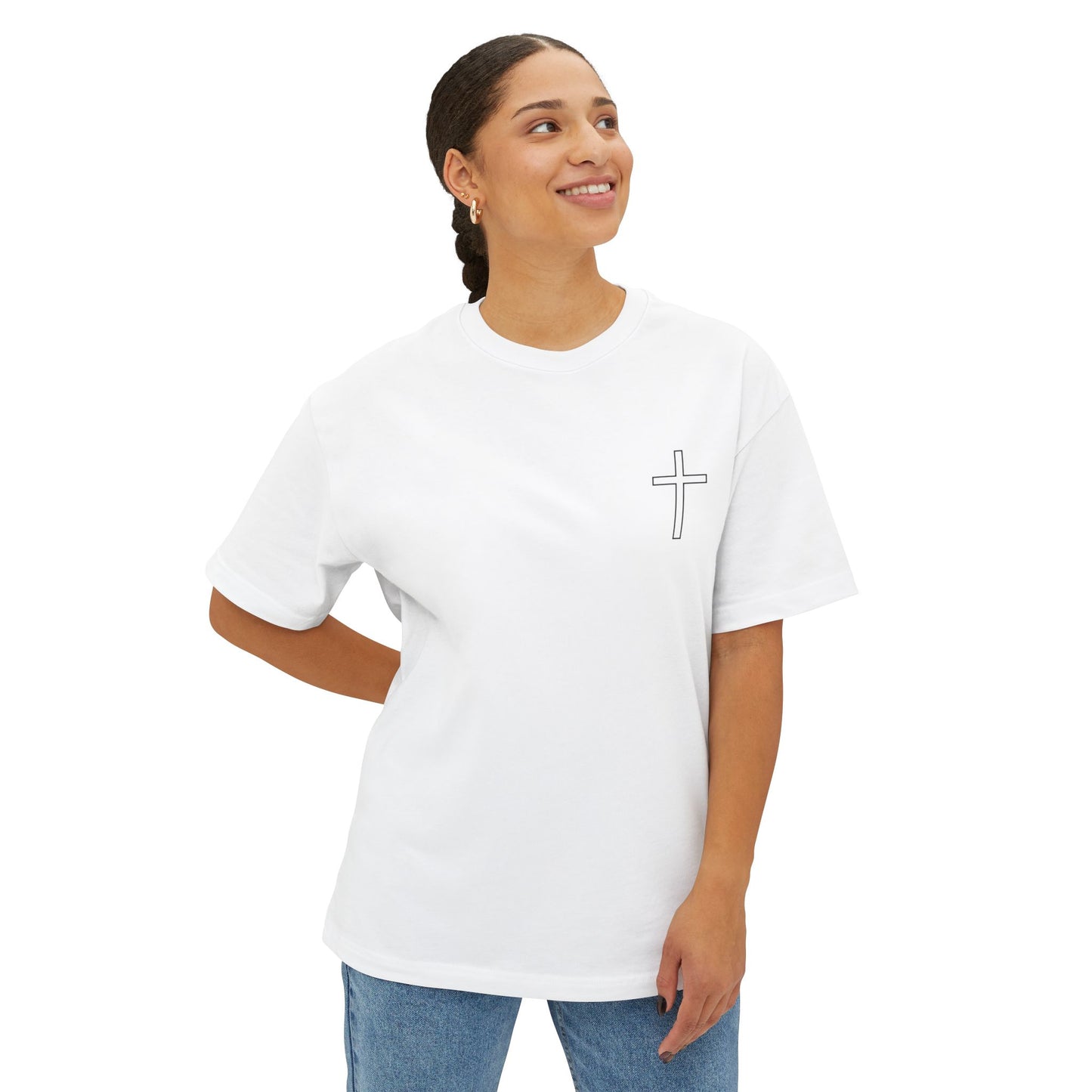 Faith Inspired Women Oversized Boxy Tee - Coffee Lovers' Shirt