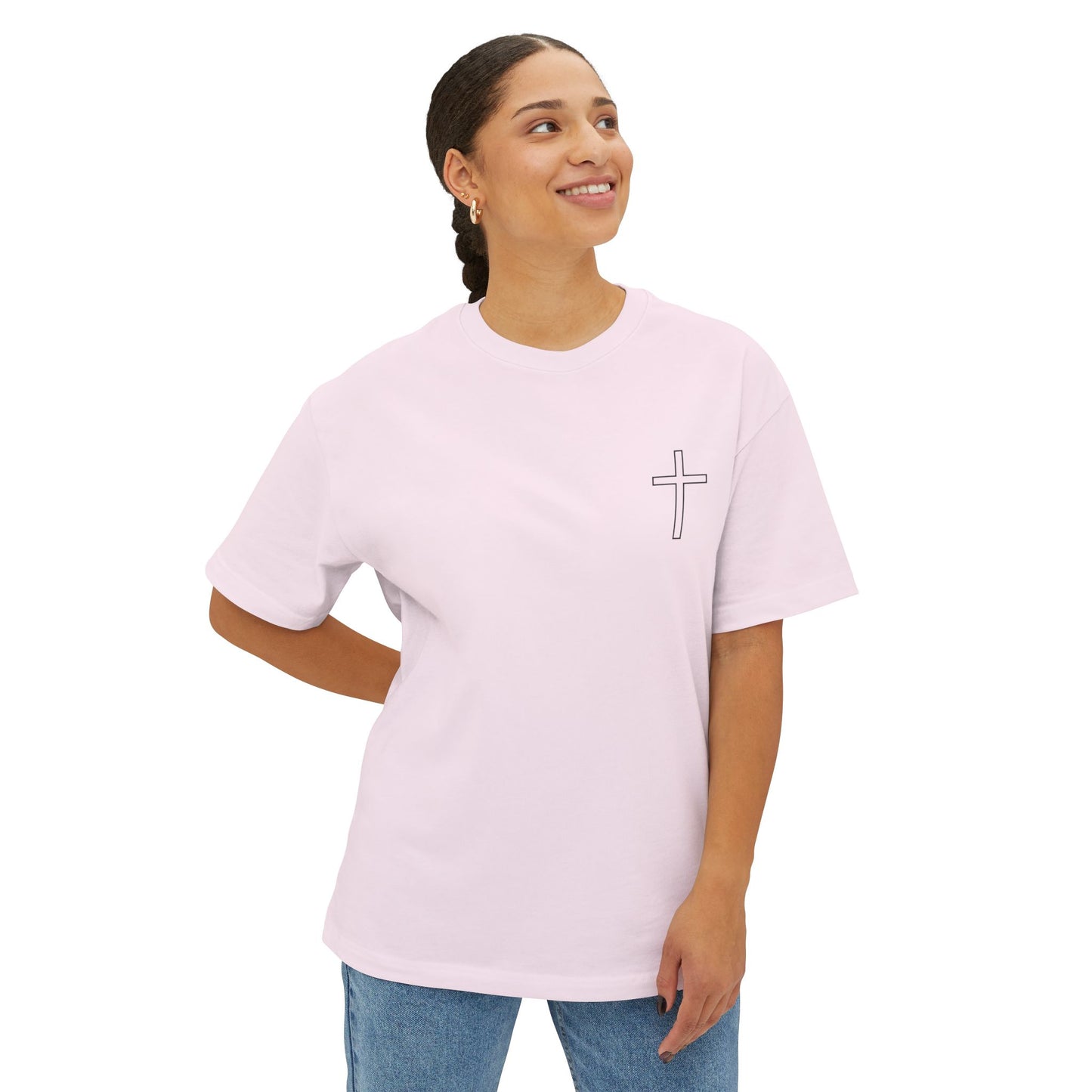 Faith Inspired Women Oversized Boxy Tee - Coffee Lovers' Shirt