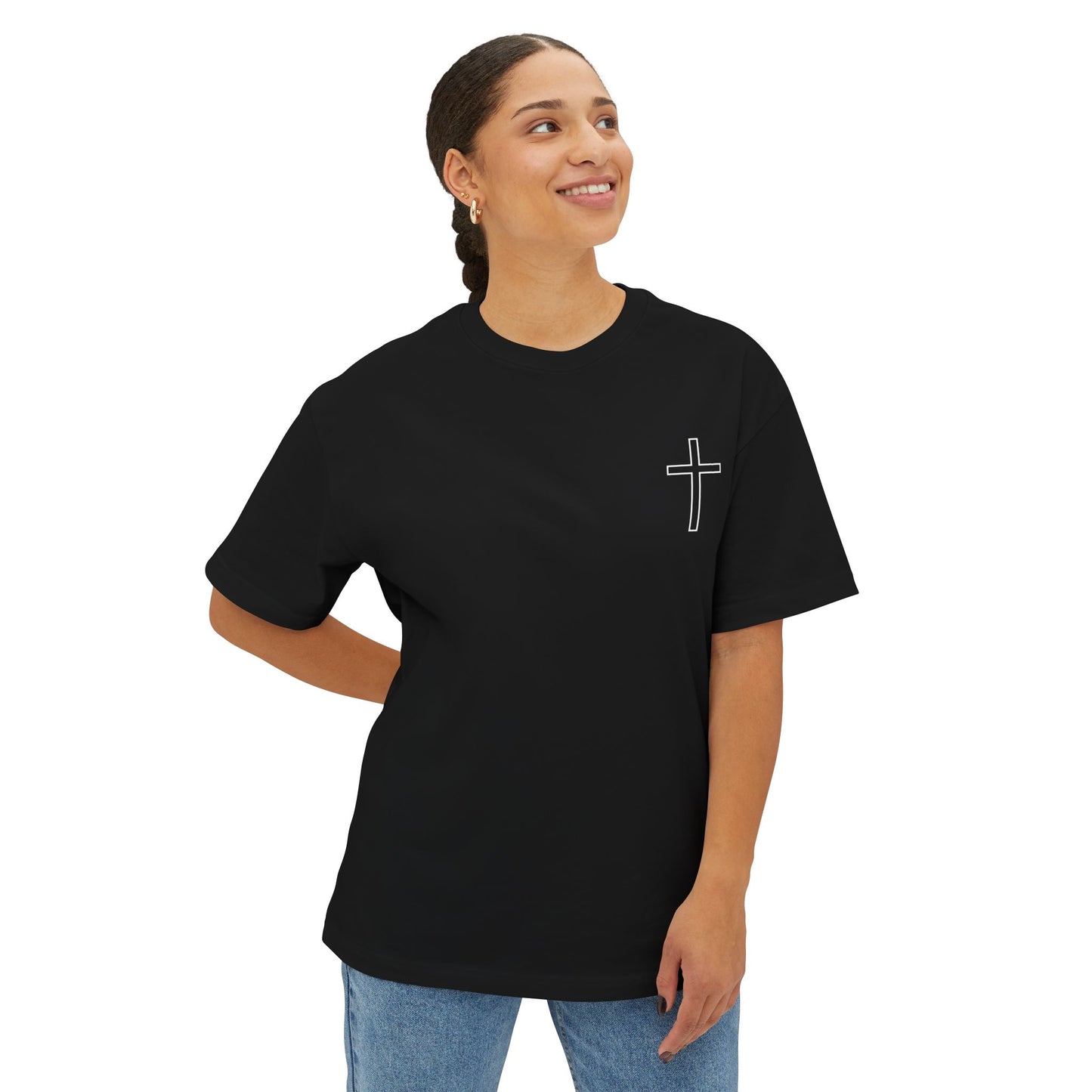 Faith Inspired Women Oversized Boxy Tee - Coffee Lovers' Shirt