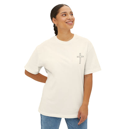 Faith Inspired Women Oversized Boxy Tee - Coffee Lovers' Shirt