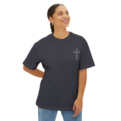 Faith Inspired Women Oversized Boxy Tee - Coffee Lovers' Shirt