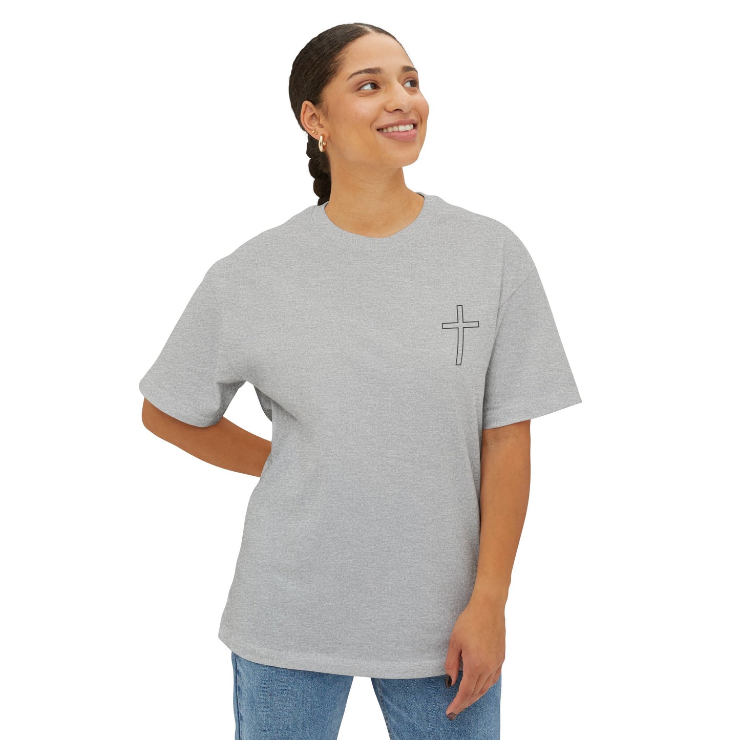 Faith Inspired Women Oversized Boxy Tee - Coffee Lovers' Shirt