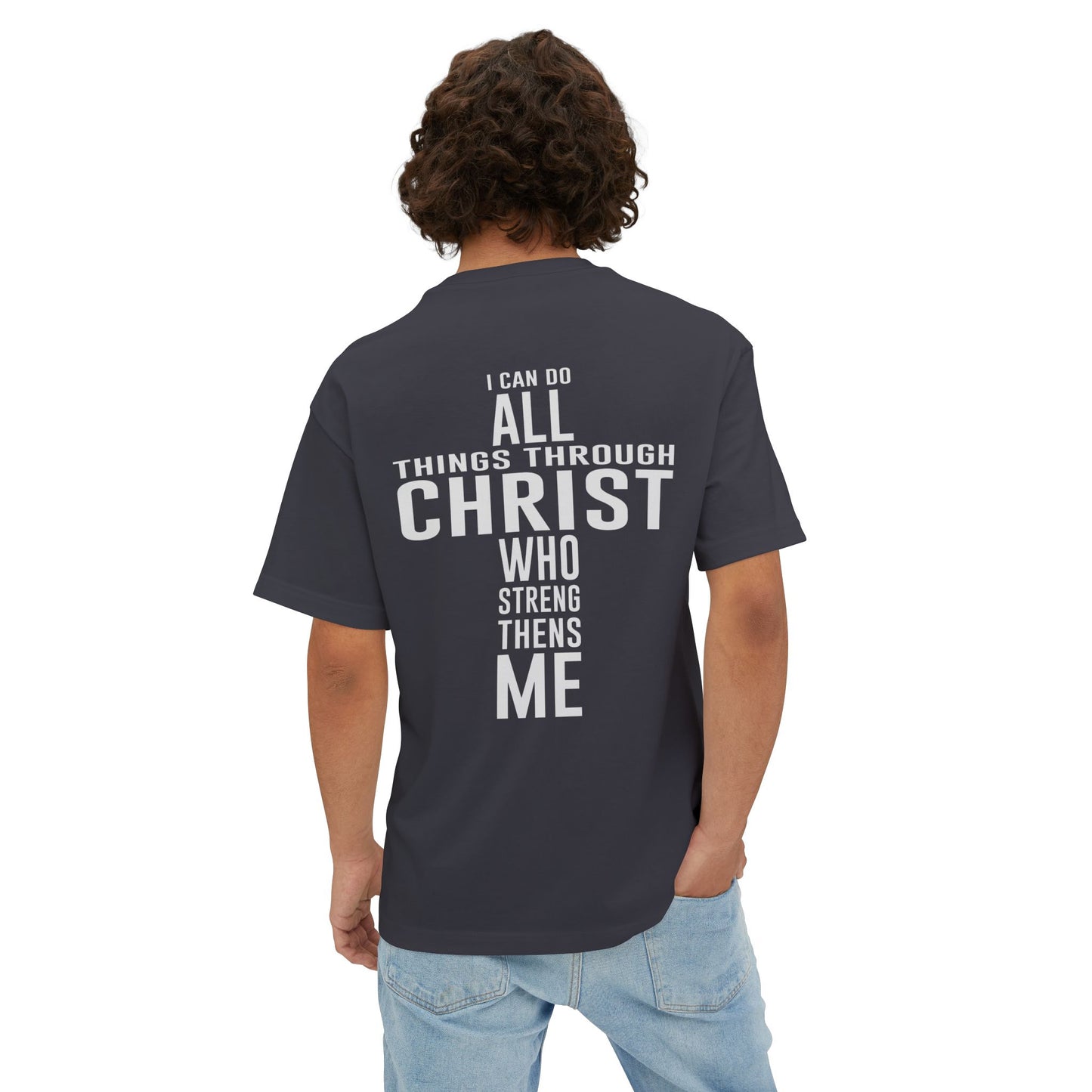 Faith-Inspired Unisex Oversized T-Shirt - I can do all things in Christ