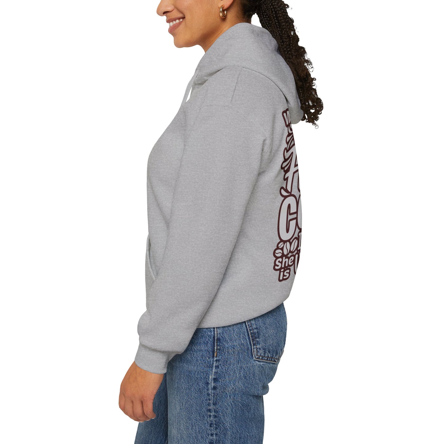 Hooded Sweatshirt - 'Jesus in her heart-Coffee in her hand'